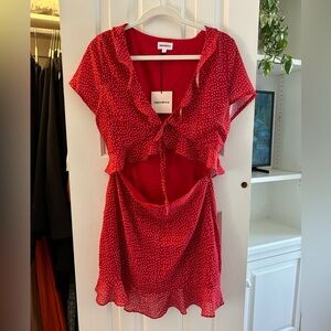 Mercy Polka Dot Dress in Red